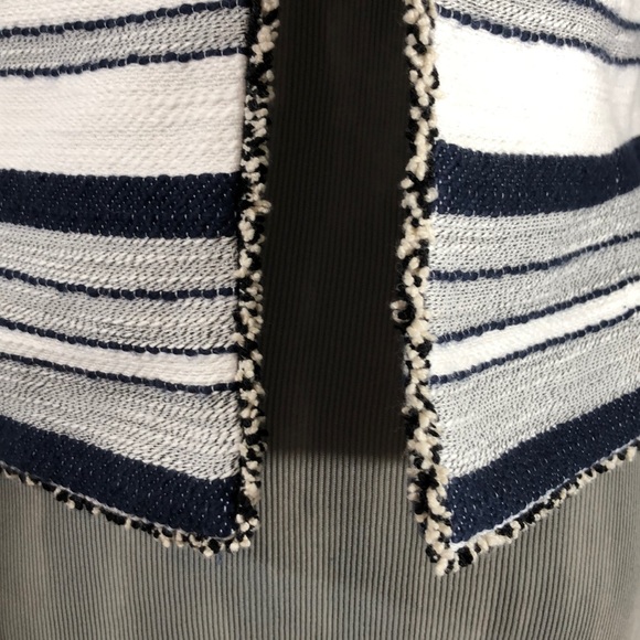 Limited Blazer Textured Striped Navy and Cream 4P - Picture 3 of 8